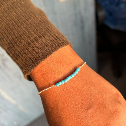 Genuine Turquoise Bracelet, Layering Bracelet