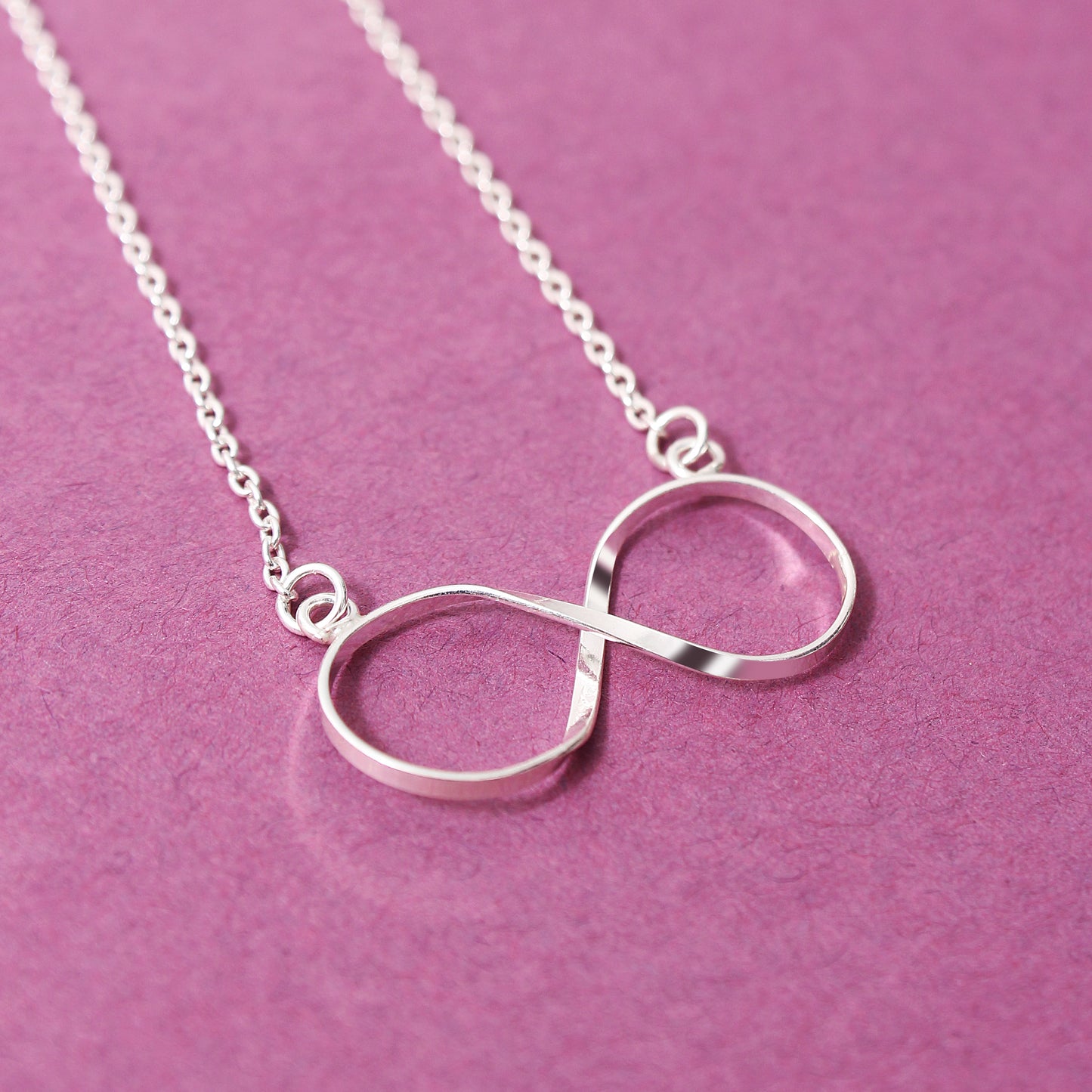 Sterling Silver Infinity Chain Pendant/Necklace – Minimalist & Elegant Symbol of Forever