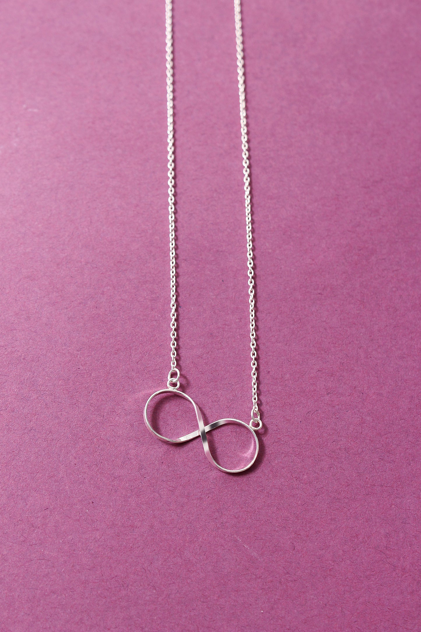 Sterling Silver Infinity Chain Pendant/Necklace – Minimalist & Elegant Symbol of Forever