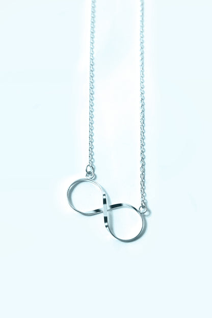 Sterling Silver Infinity Chain Pendant/Necklace – Minimalist & Elegant Symbol of Forever