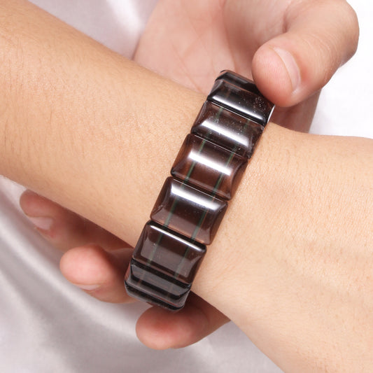 Natural Saffordite (Chintamani Stone) Stretch Bracelet – Rare Gem of Spiritual Awakening & Protection