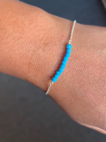 Genuine Turquoise Bracelet, Layering Bracelet