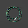 Natural Chrysocolla 6-7mm Rondelle Beaded Necklace