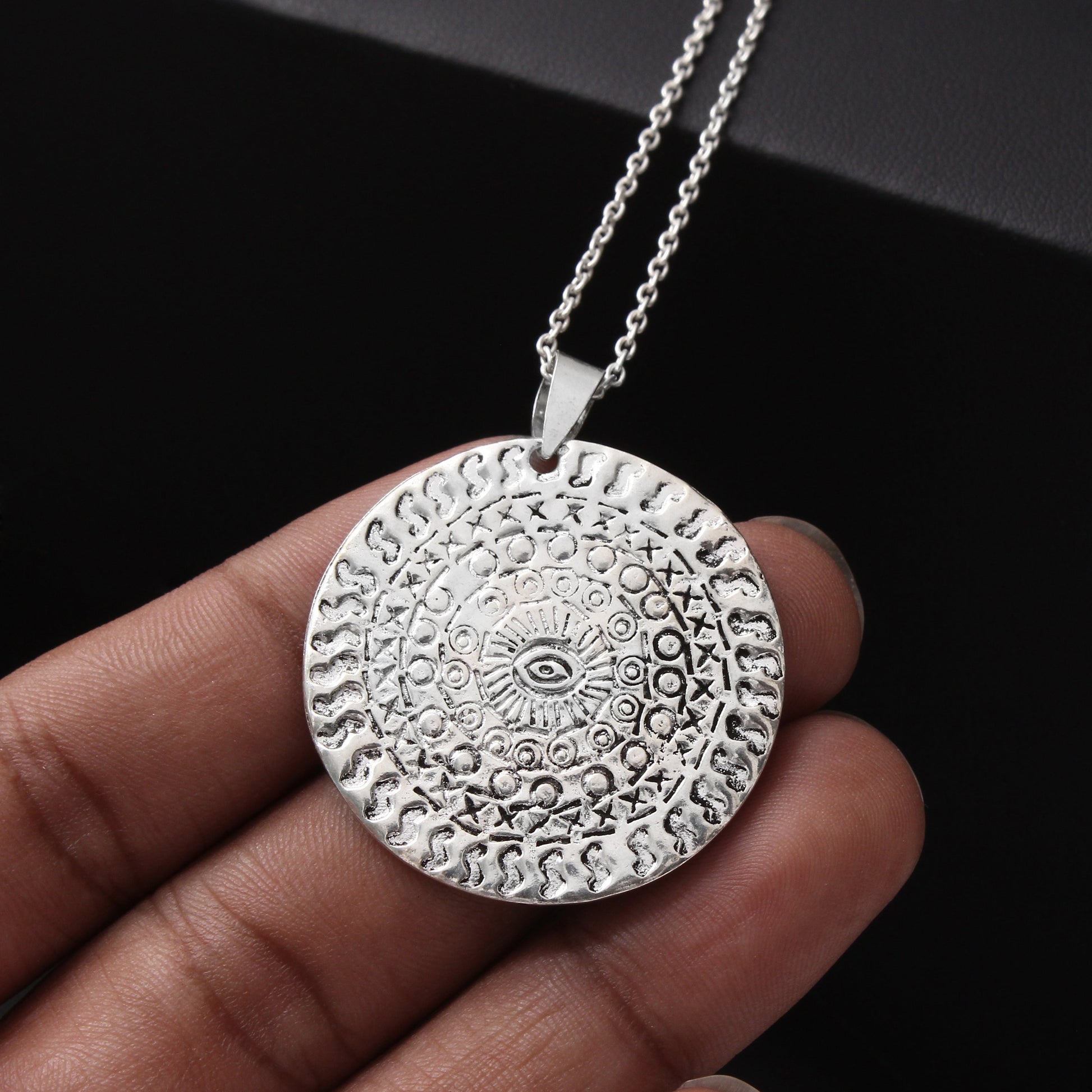 925 Sterling Silver Mandala Pendant GemsRush