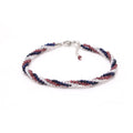 Natural Lapis Lazuli, Rhodolite Garnet, and Crystal Quartz Beaded Bracelet - Enhance Wisdom, Passion, and Clarity