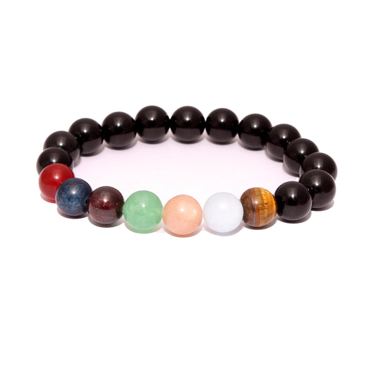 7 chakra healing gemstones black onyx bracelet