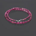 Mesmerizing Ruby Gemstone Drop Briolette Shape Necklace - Essential Ruby Jewelry