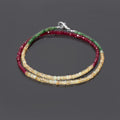 Emerald, Ruby, and Ethiopian Opal Necklace: Multi Stone Cherished Combination