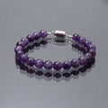 Purple Amethyst Beaded Gemstone Bracelet
