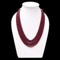 Luxurious Ruby Gemstones 7 layered Sarafa Necklace