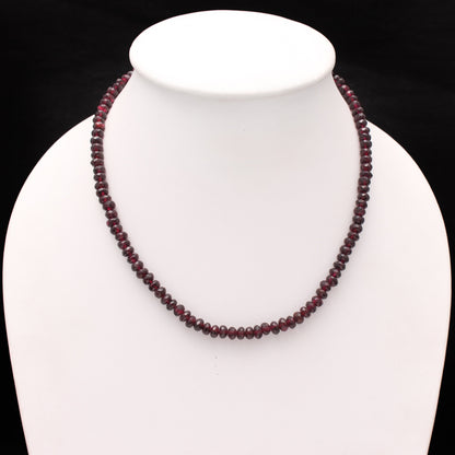 Red Garnet Rondelle beaded bracelet