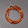 Mexican Fire Opal Beaded Necklace, 3.5mm Fire Opal
