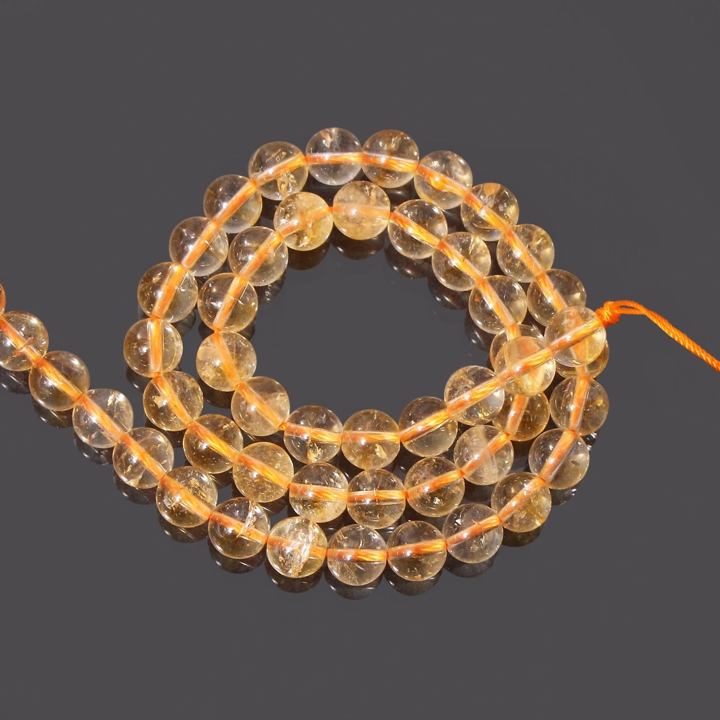 Citrine Smooth Round Beads Strands 15.5 Inch,1 strand,1 strand,1 strand