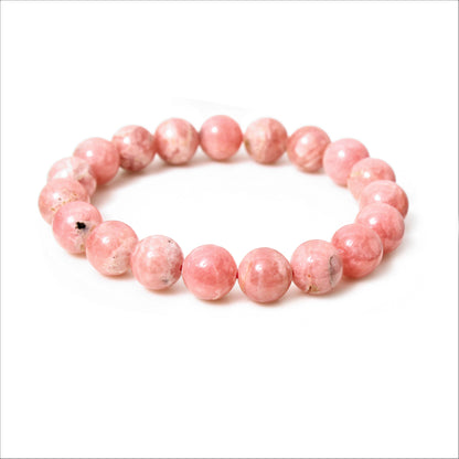 High Quality Rhodochrosite Beaded Stretch Bracelet