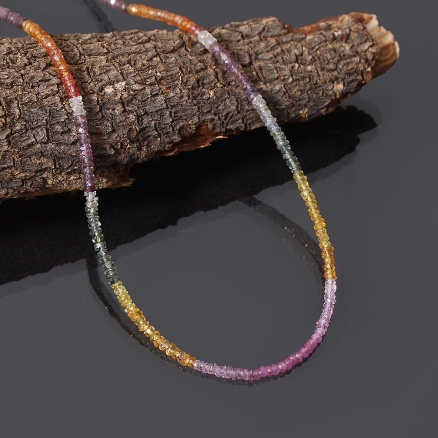 Top Quality Multi Sapphire Faceted Cut Necklace : A Shimmering Gift She'll Cherish