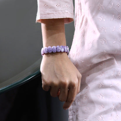 Lavender Quartz Bracelet: Comfortable Oval Quartz Bracelet - Perfect Gift for Girls