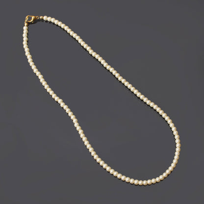 Natural Shell Pearl Beaded Necklace, Mesmerizing Pearl Gift with Gold plated lobster