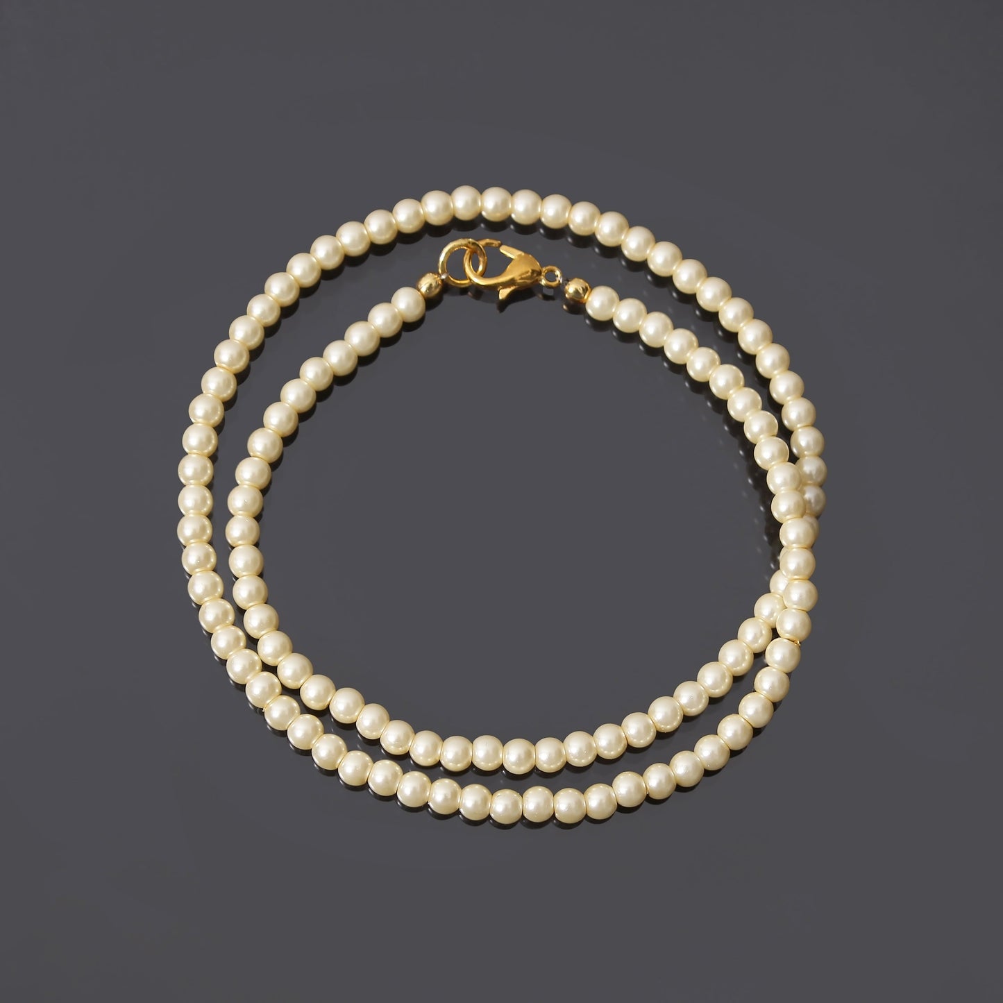 Natural Shell Pearl Beaded Necklace, Mesmerizing Pearl Gift with Gold plated lobster