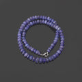 Natural Tanzanite Rondelle Beaded Gemstone Necklace – Handmade AAA++ Tanzanite Jewelry Gift for Her
