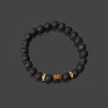 Buddha Lava Beads Stretch Bracelet for men