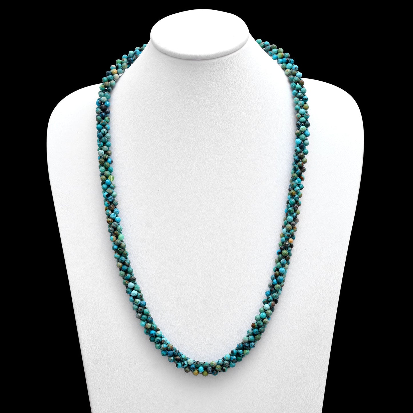 Twisted Layer Natural Blue Turquoise Bead Necklace for Women | An Elegant Jewelry for Her