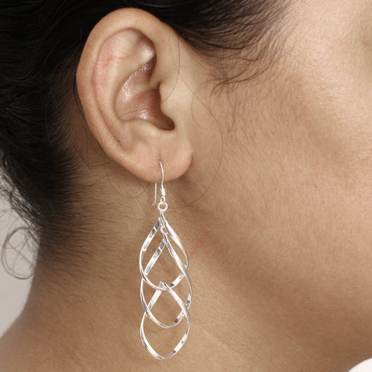 Silver Twisted Earring - An Elegant Designer Jewelry for her