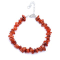 Adorable Carnelian Gemstone Fancy 6-8 Beads Bracelet Strung On 925 Silver Wire