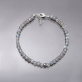 Adorable Labradorite Bracelet Faceted Cubic Box Shape Beaded Jewelry