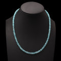 Aquamarine Beaded Necklace, March Birthstone Beaded Necklace, Faceted Necklace For Women.