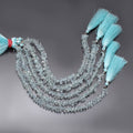 Aquamarine Faceted Drop Shape 7x4mm Briolette Beads | 8 Inch Aquamarine Strand