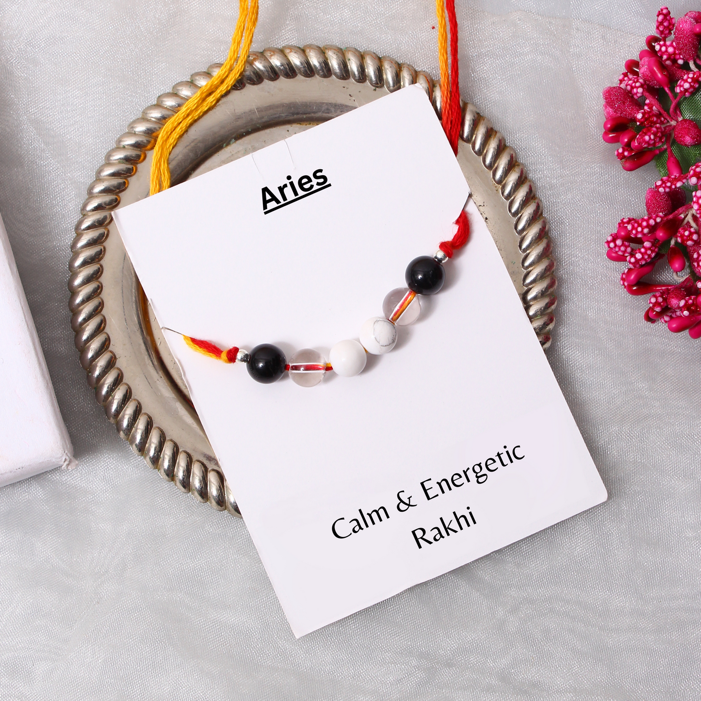 Aries Gemstone Beaded Rakhi | Perfect Raksha Bandhan Gift GemsRush