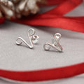 Aries Zodiac Silver Earring