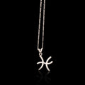 Astrology Zodiac Symbol Necklace, PISCES Silver Necklace, Gift For Bestfriend