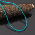 Beautiful Blue Quartz Beaded Necklace, Blue Quartz Micro Faceted Round Beads Necklace, Quartz Bead Jewelry,