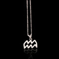 Birth Month Astrology Necklace, AQUARIUS Zodiac Symbol Necklace, Gift For Your Girlfriend