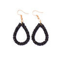 Black Spinel Beaded Gold Plated Earring