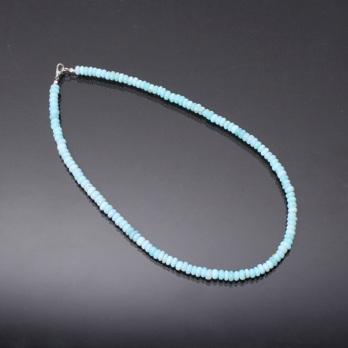 Blue Peruvian Opal Beaded Necklace, Opal Choker Necklace, Spring Necklace For Men's & Women's GemsRush