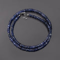 Blue Sapphire Beaded Necklace, September Birthstone Natural Beaded Necklace, Gift For Mom.