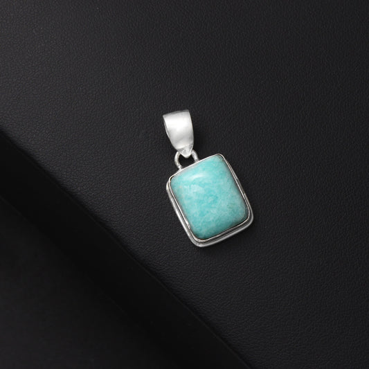 Blue greenish Amazonite Gemstone Pendant GemsRush