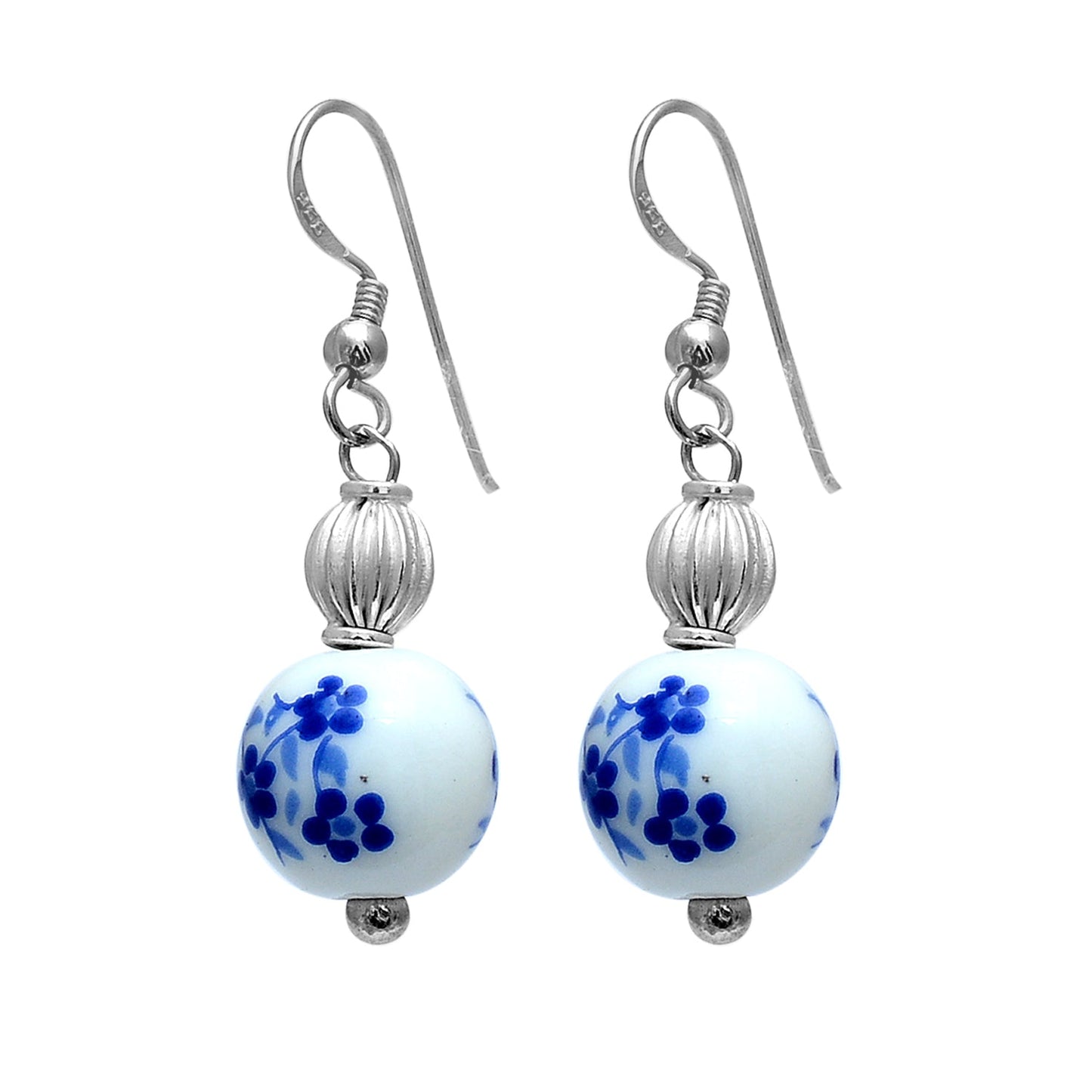 Ceramic Bead Earrings Silver Earrings GemsRush