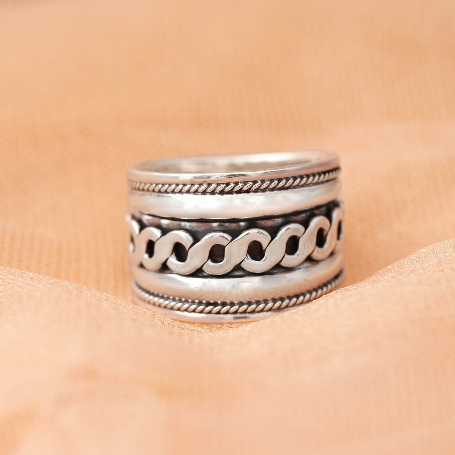 Cigar Band Unique Thumb Ring GemsRush