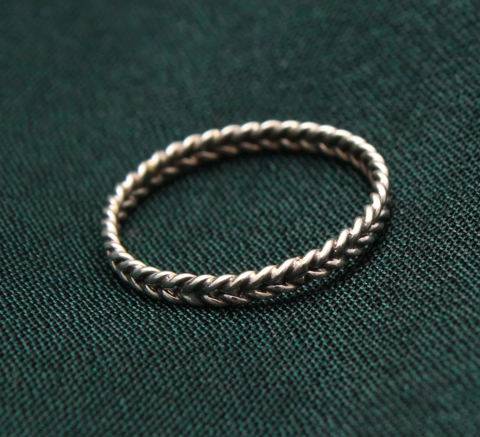 Classic Braid Silver Band Ring ( 6 US Ring Size ) GemsRush