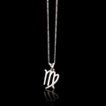 Custom Zodiac Symbol Pendant, VIRGO Silver Pendant, Birthday Gift Idea