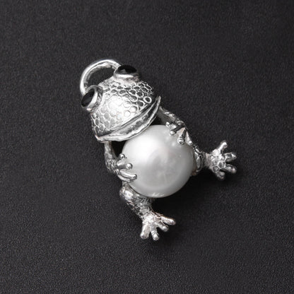 Cute Frog Silver Pendant GemsRush