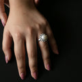 Natural Elegant Pearl Gemstone Silver Ring