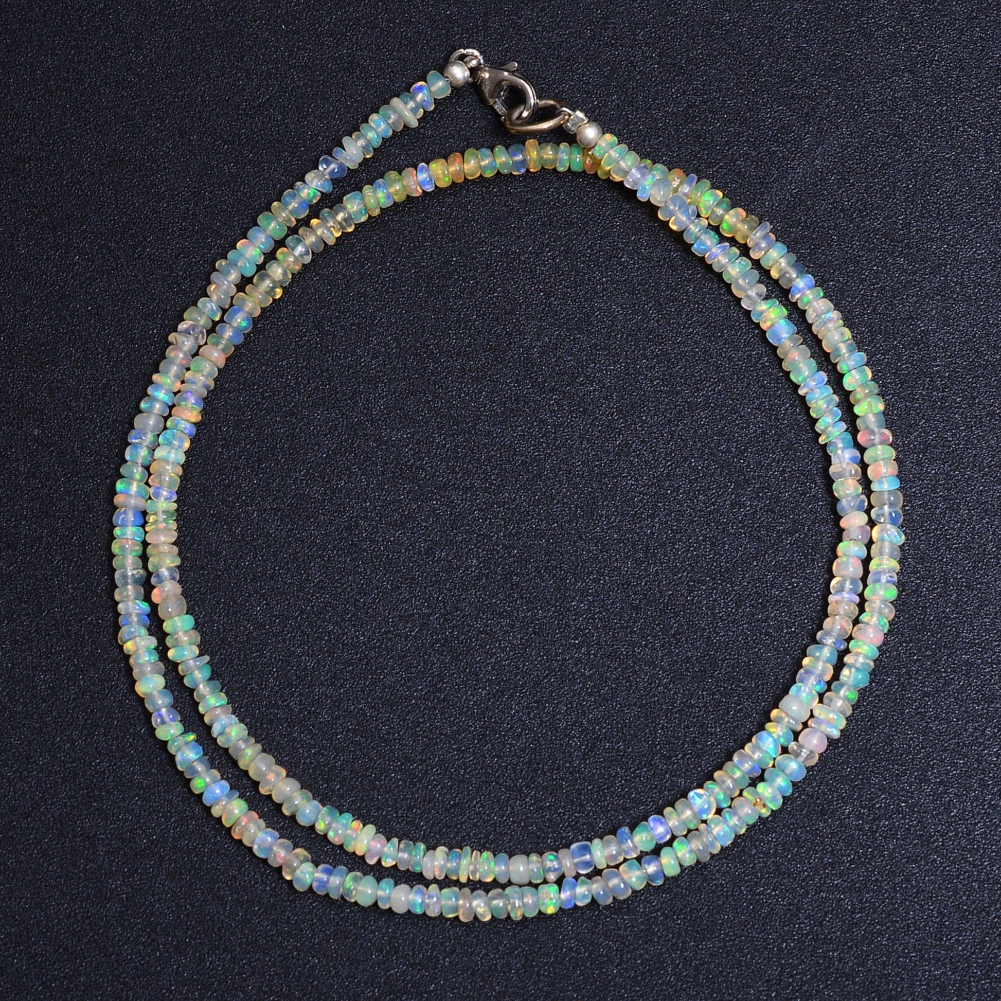 Ethiopian Fire Opal Beaded Necklace, Opal Choker Necklace For Men's & Women's GemsRush