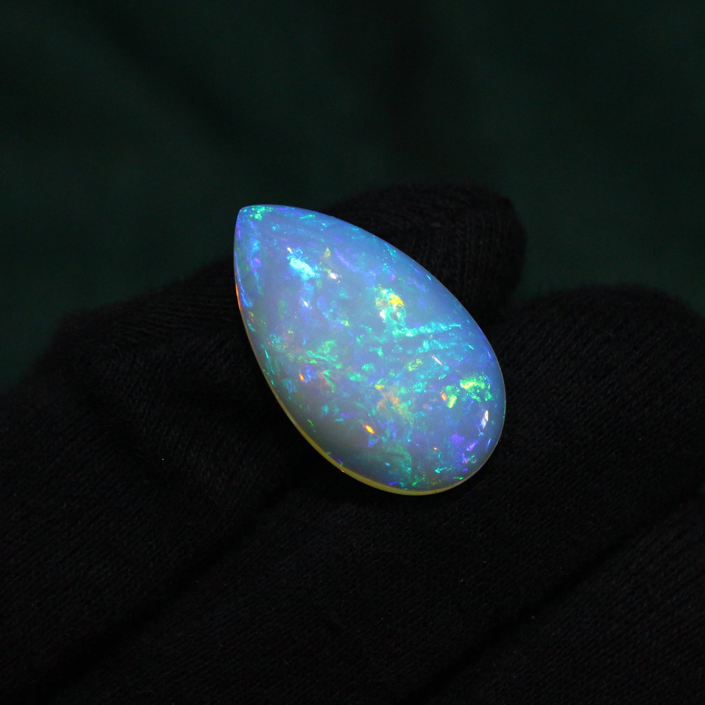 Ethiopian Fire Opal Pear Shape Cabochon GemsRush