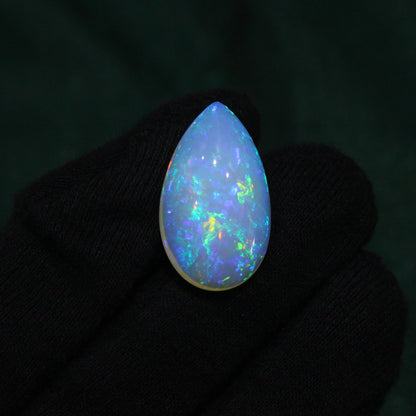 Ethiopian Fire Opal Pear Shape Cabochon GemsRush