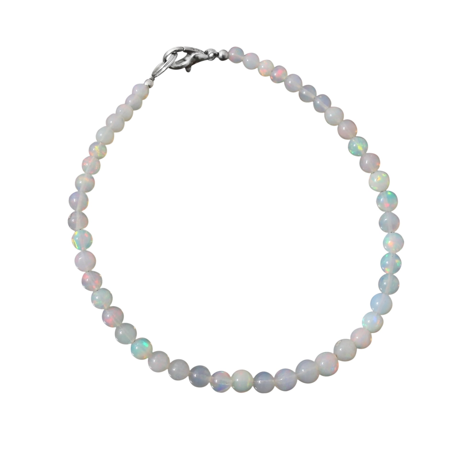 Ethiopian Opal Beaded Bracelet  Natural Opal Smooth Rondelle Bead Bracelet, Gift for GemsRush