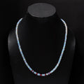 Ethiopian Opal & Ruby Beaded Necklace, Anniversary Gift For Her